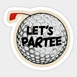 Let's Par Tee Sticker